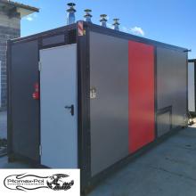 Gazowa kotłownia kontenerowa 480 kW – kaskada 4×120 kW ACV Nextra120