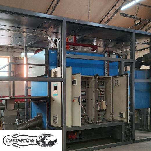 Kompletna Mobilna Kotłownia Kontenerowa BINDER 840 kW olej opałowy pellet zrębka