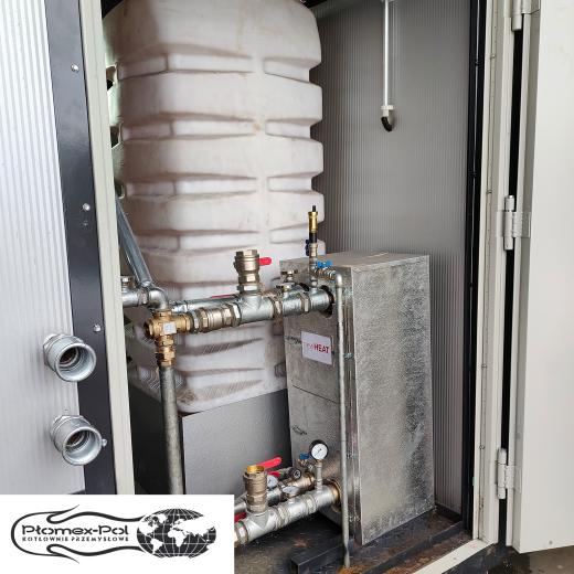 Wynajem Kotłowni Kontenerowej 200kW | wymiennik ciepła