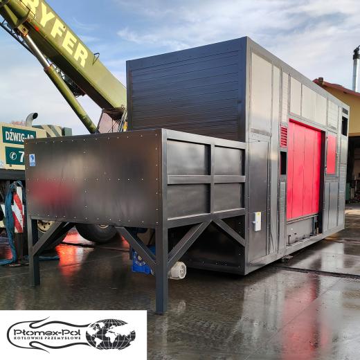 Kotłownia Kontenerowa na Biomasę 980 kW | Zbiornik na biomasę