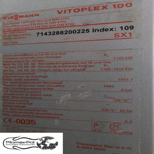 Kocioł grzewczy Viessmann Vitoplex 100 o mocy 1120 kW