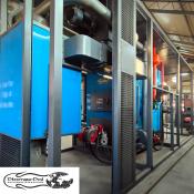 Kompletna Mobilna Kotłownia Kontenerowa BINDER 840 kW olej opałowy pellet zrębka