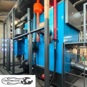 Kompletna Mobilna Kotłownia Kontenerowa BINDER 840 kW olej opałowy pellet zrębka